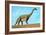 Roadside Brontosaurus-null-Framed Art Print