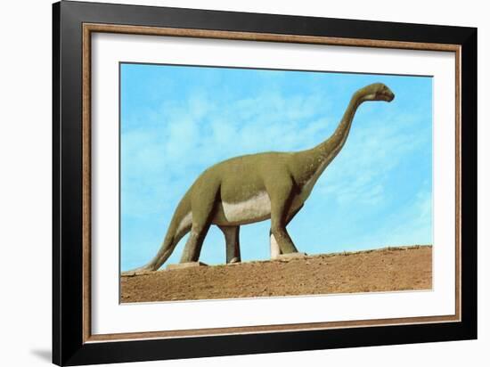 Roadside Brontosaurus-null-Framed Art Print