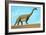 Roadside Brontosaurus-null-Framed Art Print