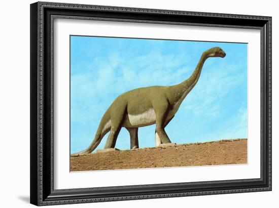 Roadside Brontosaurus-null-Framed Art Print