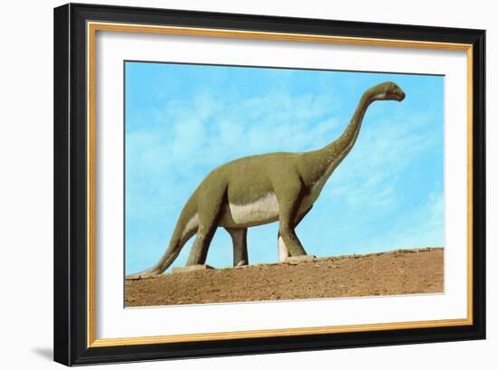 Roadside Brontosaurus-null-Framed Art Print