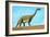 Roadside Brontosaurus-null-Framed Art Print