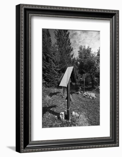 Roadside calvaries at the edge of the forest-Klaus Scholz-Framed Photographic Print