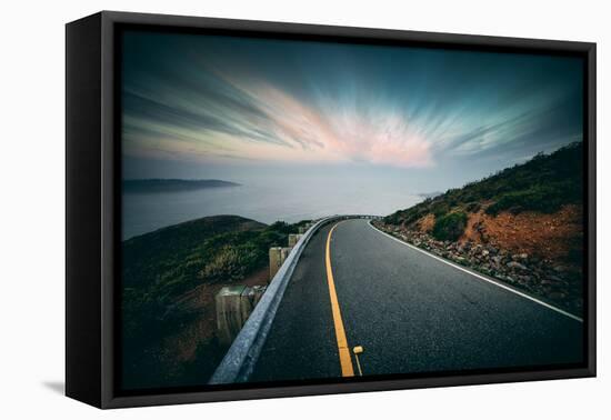 Roadside Clouds, Marin Headlands, San Francisco-Vincent James-Framed Premier Image Canvas