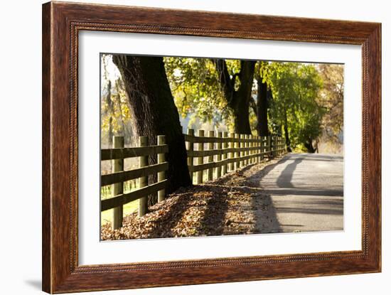 Roadside Fence-Lance Kuehne-Framed Photographic Print