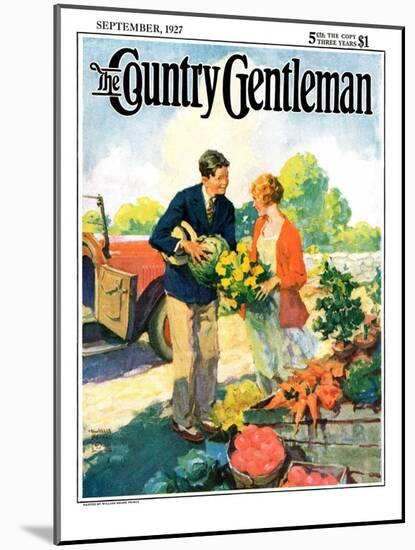 "Roadside Stand," Country Gentleman Cover, September 1, 1927-William Meade Prince-Mounted Giclee Print