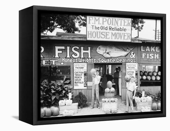 Roadside stand near Birmingham, Alabama, 1936-Walker Evans-Framed Premier Image Canvas