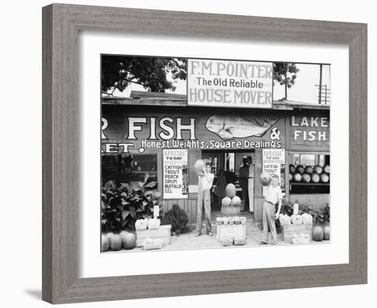 Roadside stand near Birmingham, Alabama, 1936-Walker Evans-Framed Photographic Print