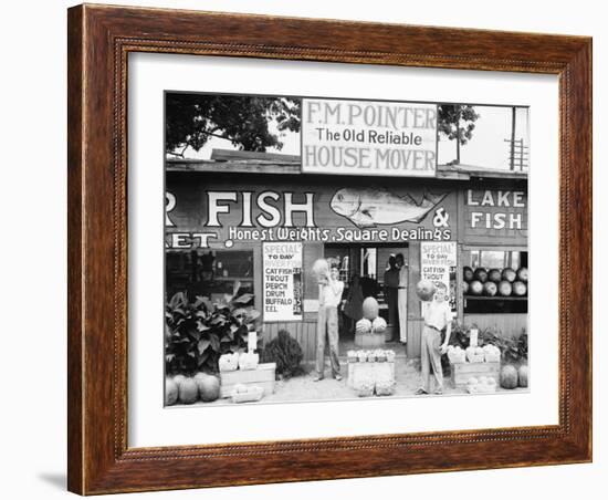 Roadside stand near Birmingham, Alabama, 1936-Walker Evans-Framed Photographic Print