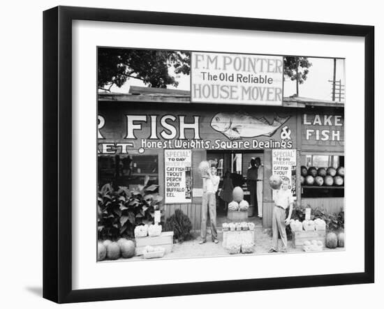 Roadside stand near Birmingham, Alabama, 1936-Walker Evans-Framed Photographic Print