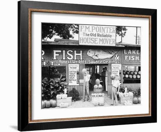 Roadside stand near Birmingham, Alabama, 1936-Walker Evans-Framed Photographic Print