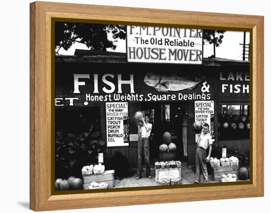 Roadside Stand near Birmingham, Alabama-Walker Evans-Framed Stretched Canvas