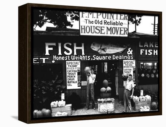 Roadside Stand near Birmingham, Alabama-Walker Evans-Framed Stretched Canvas