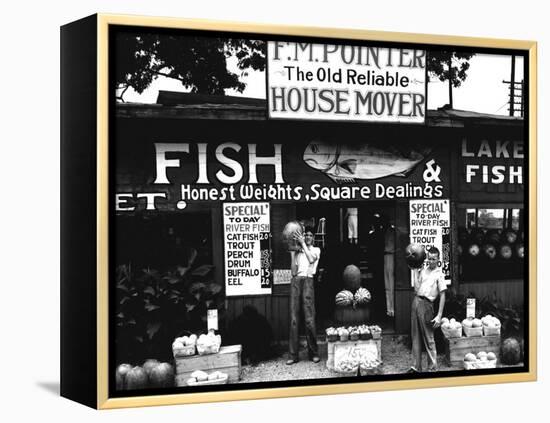 Roadside Stand near Birmingham, Alabama-Walker Evans-Framed Stretched Canvas