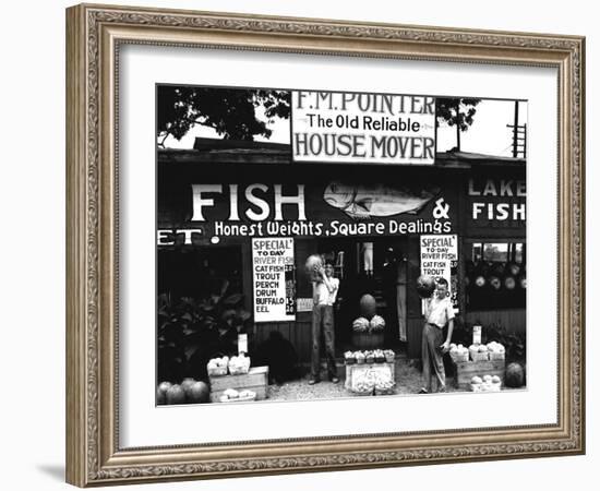 Roadside Stand near Birmingham, Alabama-Walker Evans-Framed Photo