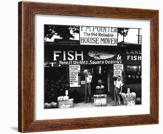 Roadside Stand near Birmingham, Alabama-Walker Evans-Framed Photo