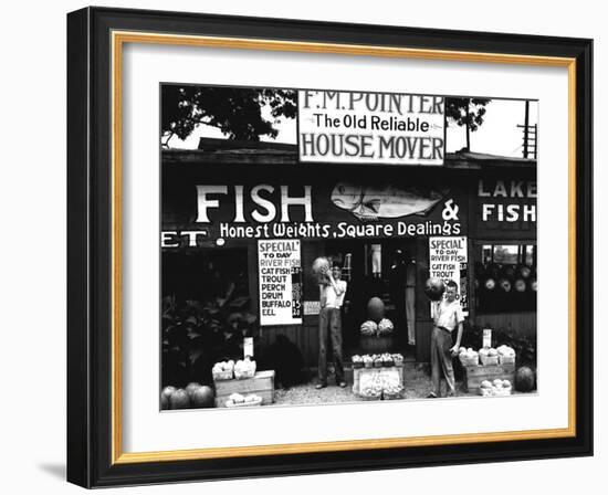 Roadside Stand near Birmingham, Alabama-Walker Evans-Framed Photo