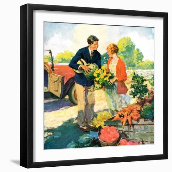 "Roadside Stand,"September 1, 1927-William Meade Prince-Framed Giclee Print