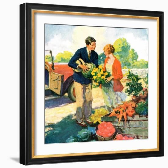 "Roadside Stand,"September 1, 1927-William Meade Prince-Framed Giclee Print