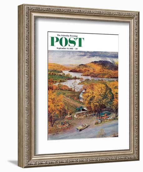 "Roadside Vegetable Stand," Saturday Evening Post Cover, September 9, 1961-John Clymer-Framed Giclee Print