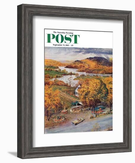 "Roadside Vegetable Stand," Saturday Evening Post Cover, September 9, 1961-John Clymer-Framed Giclee Print