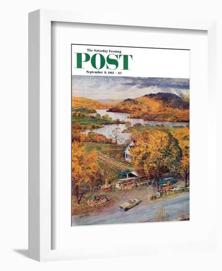 "Roadside Vegetable Stand," Saturday Evening Post Cover, September 9, 1961-John Clymer-Framed Giclee Print