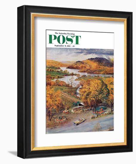 "Roadside Vegetable Stand," Saturday Evening Post Cover, September 9, 1961-John Clymer-Framed Giclee Print