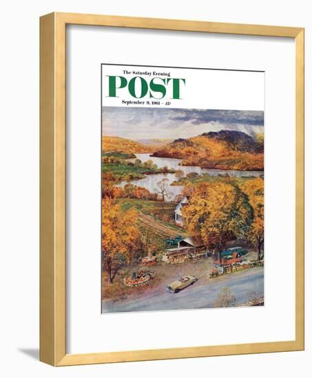 "Roadside Vegetable Stand," Saturday Evening Post Cover, September 9, 1961-John Clymer-Framed Giclee Print