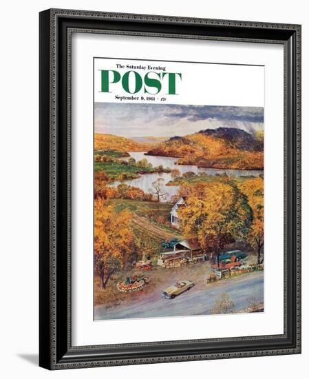 "Roadside Vegetable Stand," Saturday Evening Post Cover, September 9, 1961-John Clymer-Framed Giclee Print