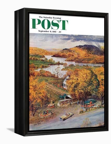 "Roadside Vegetable Stand," Saturday Evening Post Cover, September 9, 1961-John Clymer-Framed Premier Image Canvas