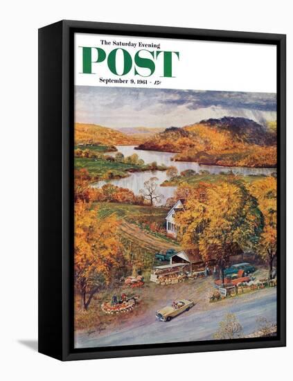 "Roadside Vegetable Stand," Saturday Evening Post Cover, September 9, 1961-John Clymer-Framed Premier Image Canvas