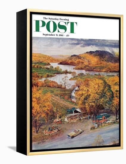 "Roadside Vegetable Stand," Saturday Evening Post Cover, September 9, 1961-John Clymer-Framed Premier Image Canvas