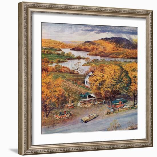 "Roadside Vegetable Stand," September 9, 1961-John Clymer-Framed Giclee Print