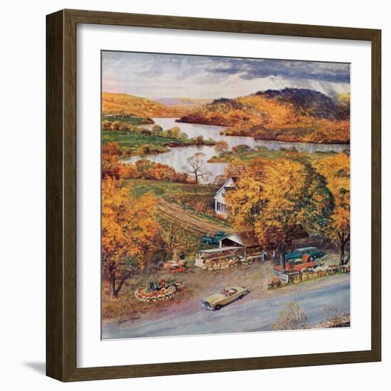 "Roadside Vegetable Stand," September 9, 1961-John Clymer-Framed Giclee Print