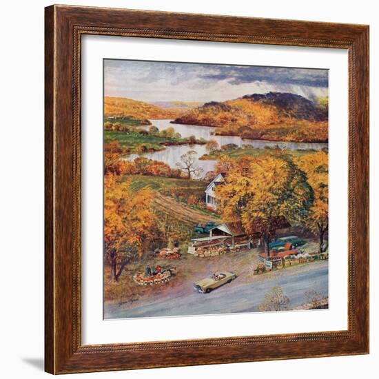 "Roadside Vegetable Stand," September 9, 1961-John Clymer-Framed Giclee Print