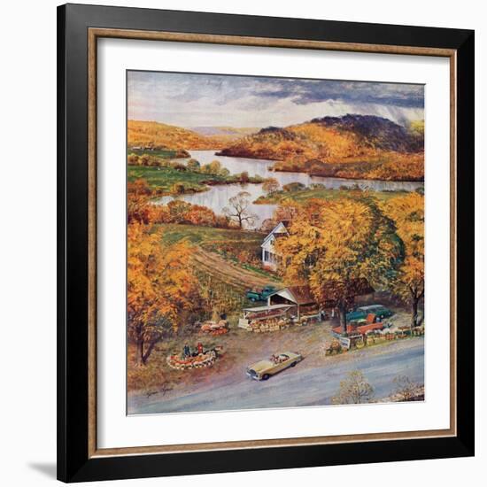 "Roadside Vegetable Stand," September 9, 1961-John Clymer-Framed Giclee Print