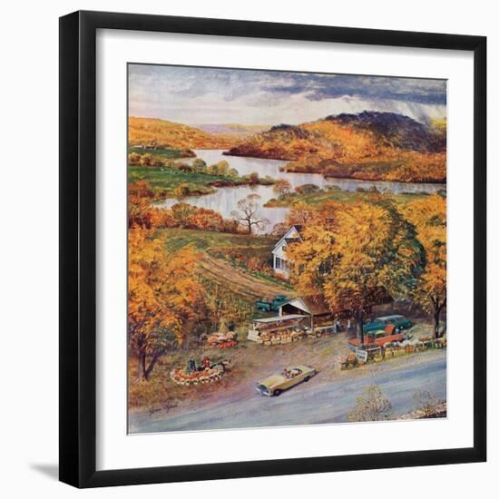 "Roadside Vegetable Stand," September 9, 1961-John Clymer-Framed Giclee Print