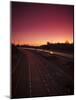 Roadworks and Lane Closures on the M5 Motorway at Dusk, Near Birmingham, West Midlands, England, UK-Ian Egner-Mounted Photographic Print