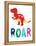 Roar Dino-Jennifer McCully-Framed Stretched Canvas