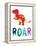 Roar Dino-Jennifer McCully-Framed Stretched Canvas