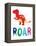 Roar Dino-Jennifer McCully-Framed Stretched Canvas