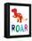 Roar Dino-Jennifer McCully-Framed Stretched Canvas