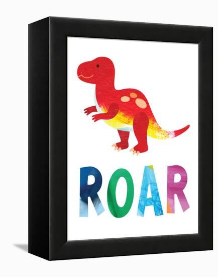 Roar Dino-Jennifer McCully-Framed Stretched Canvas