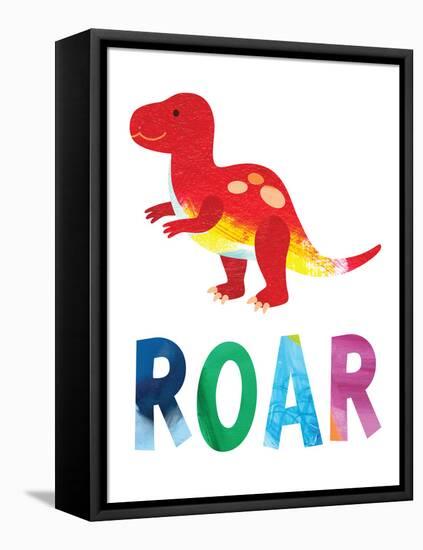 Roar Dino-Jennifer McCully-Framed Stretched Canvas