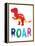 Roar Dino-Jennifer McCully-Framed Stretched Canvas