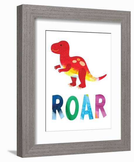 Roar Dino-Jennifer McCully-Framed Art Print