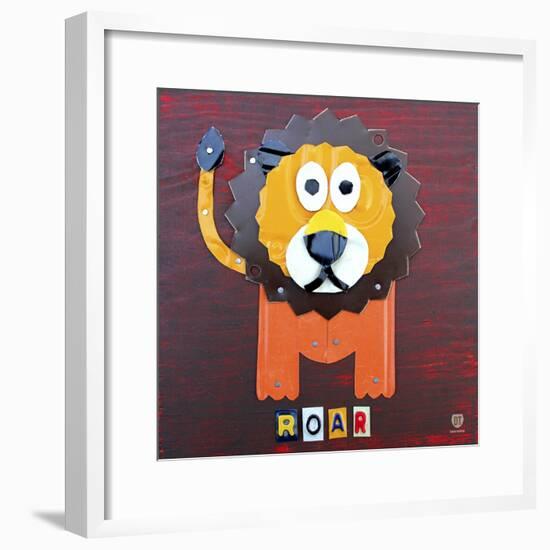 Roar the Lion-Design Turnpike-Framed Premium Giclee Print