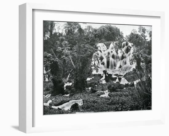 Roaring River Falls, Jamaica, C1905-Adolphe & Son Duperly-Framed Giclee Print