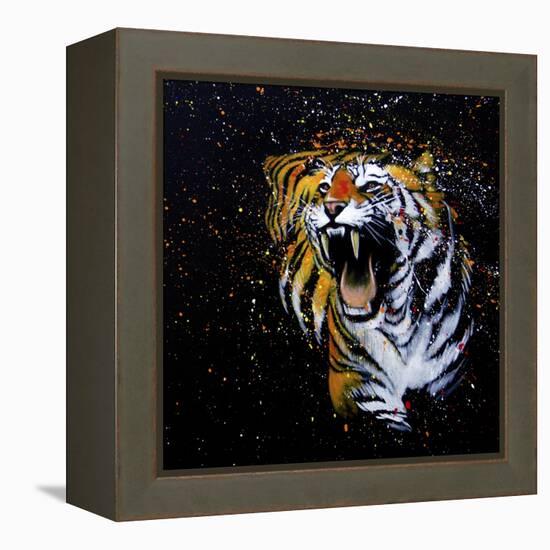 Roaring Tiger-null-Framed Stretched Canvas