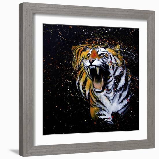 Roaring Tiger-null-Framed Art Print